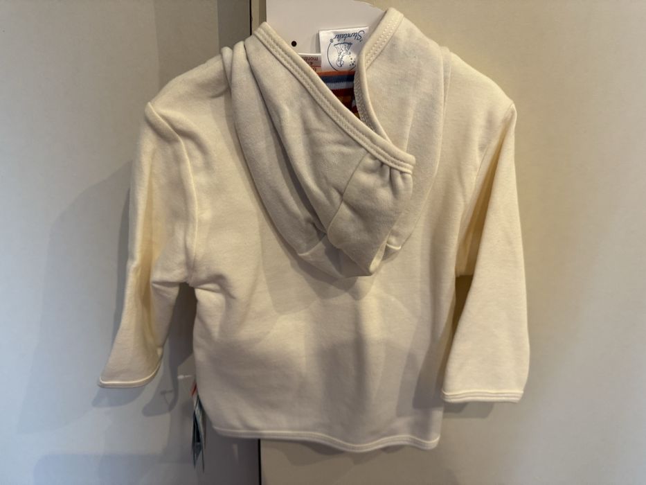 Суичър Бял  Sterntaler 62 см 4-5 месеца