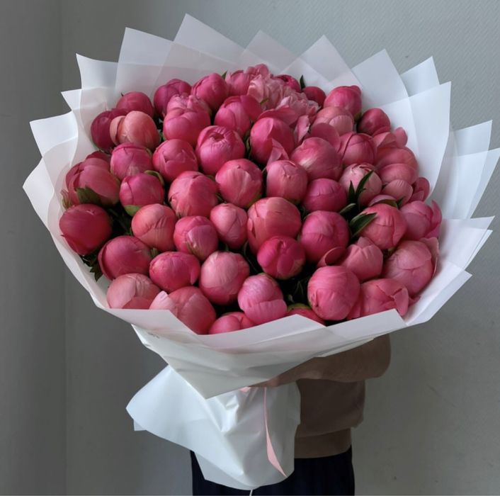 Пионы, розы голландские сорта