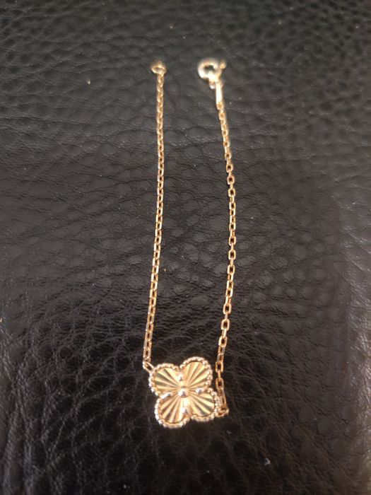 Позлатена сребърна гривна с родиево покритие