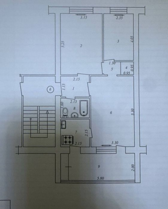 Продаю 3х комнатную квартиру, болкон 2×6, Ялангач, ор-р ЭКО базар !
