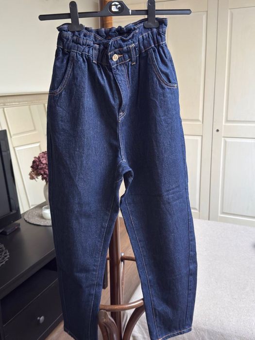 Дънки Zara, s размер, тъмносин деним