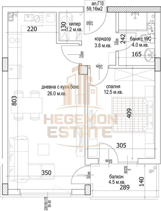 Продава се Двустаен апартамент в Варна, Кайсиева градина - 69 кв.м за 1444 €/кв.м - Снимка #1