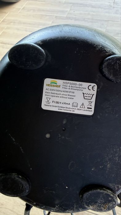 Езерна помпа Heissner HSP5000-00 (4900 л/ч, 40W) – за филтър или водопад