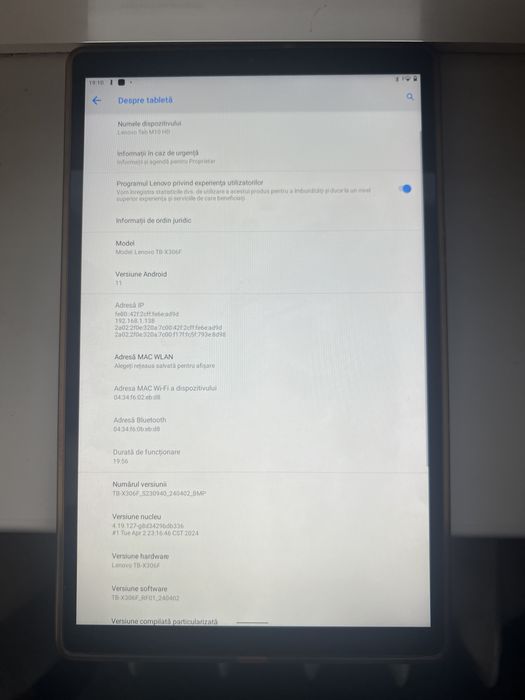 Tableta Lenovo tab M10 HD(a doua generatie)