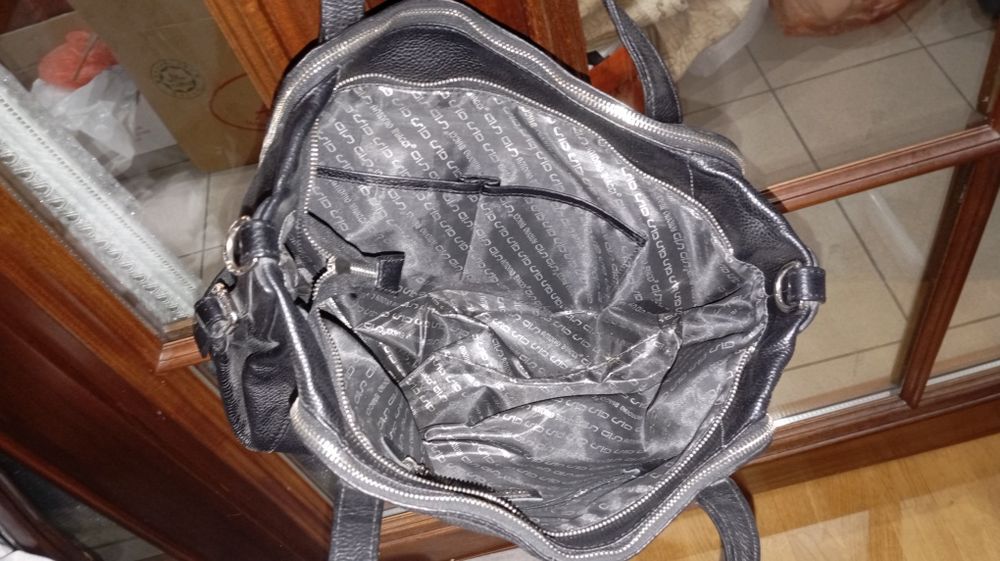 Чистая кожа черная сумка