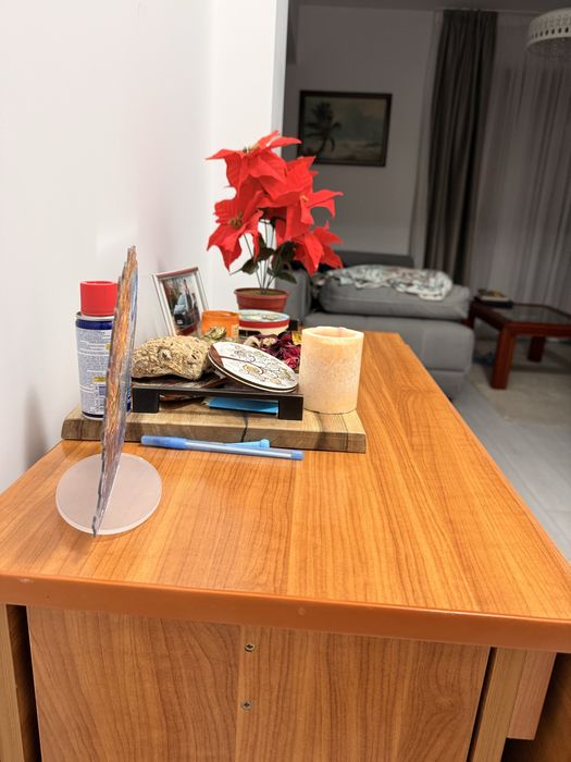 Vand masa model vintage lemn stejar retractabila