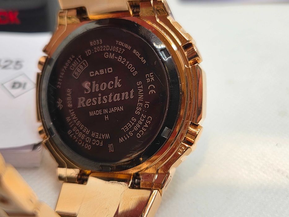 Ceas Sport Barbati Casio g shock gold roze Rainbow metal GM B2100D Nou, Garantie 2 ani