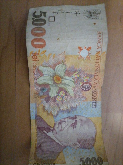 Bancnotă 5000 lei 1998 seria c