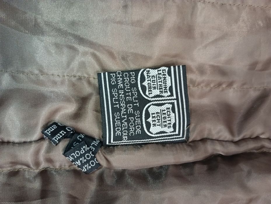 Кожен кожух унисекс с висока яка L - 18 лв