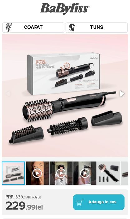 Babyliss perie rotativa