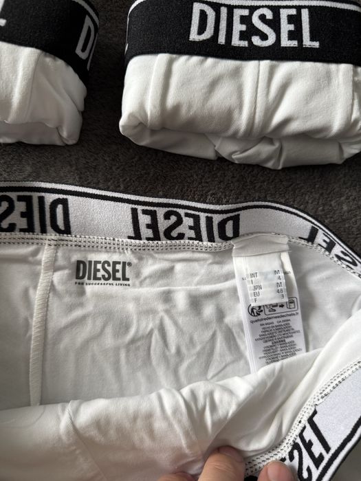 Diesel set 3 boxeri albi cu banda neagra marimea M noi originali