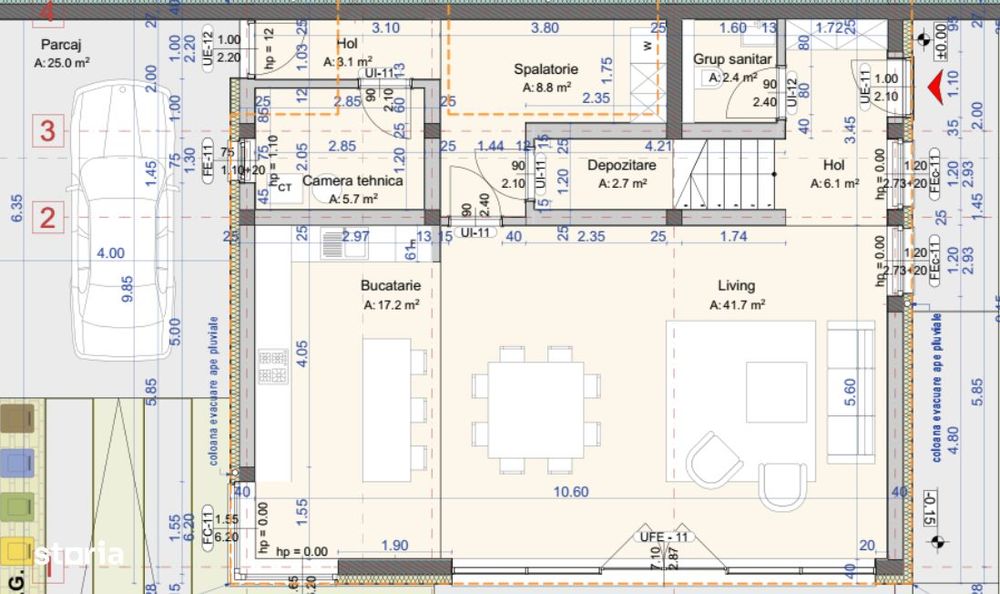 Casa 4 camere ,3 bai , 2 gradini, parcari in Borhanci