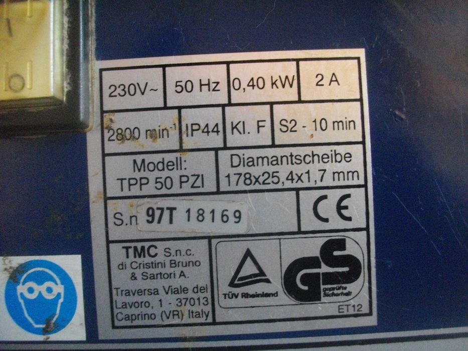 Ел. Машина Рязане Плочки Плочи 700W 600W 400W ф180мм Италия Германия