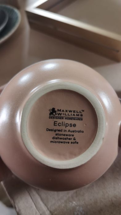 Set 4 căni ceramică roz, 450ml