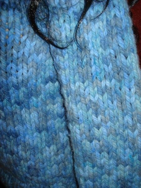 Уникална дебела блуза с голяма яка- ръчно плетена