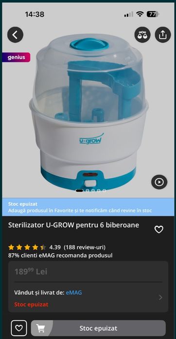 Sterilizator U-Grow 6 biberoane