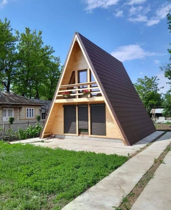Vand cabane din lemn  tip A-frame 8x5