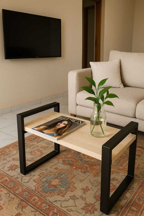 Журнальный стол лофт, металл + ЛДСП