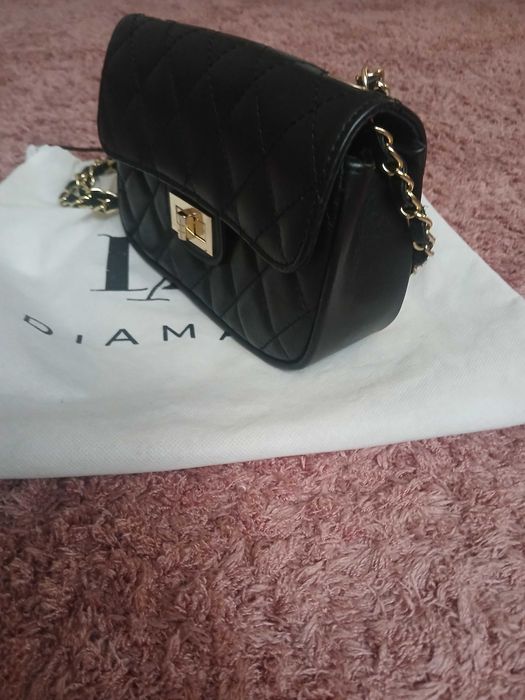 Poșetă piele naturală Diamanti