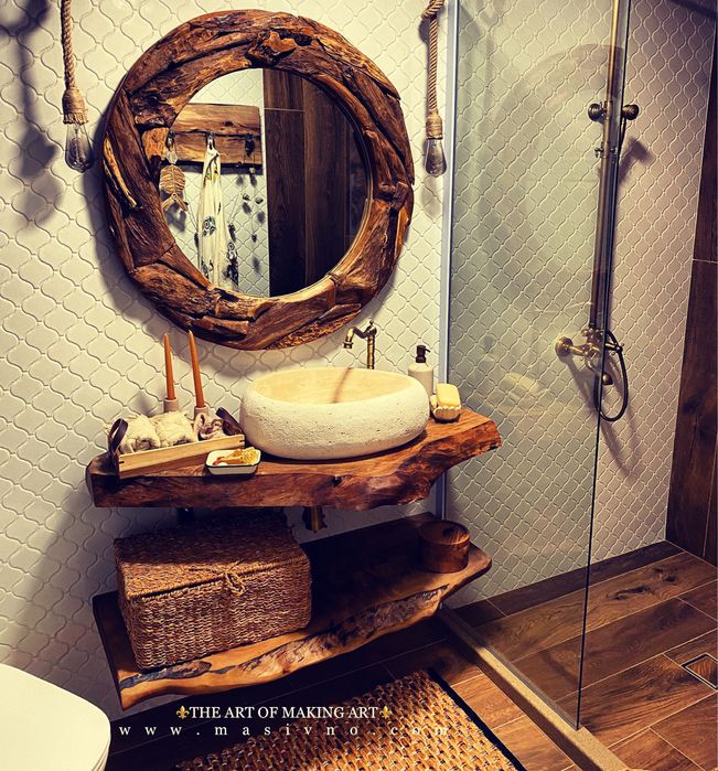 Плот за баня от дърво | Шкаф за баня и тоалетна | Рафт