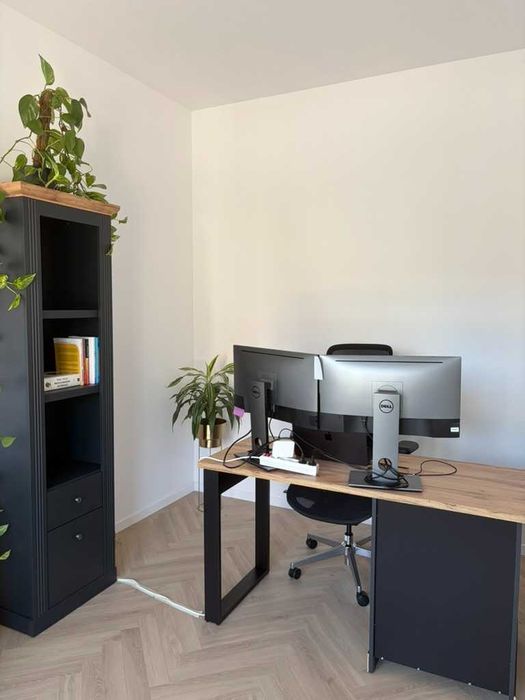 Birou + bibliotecă Westminster gri antracit