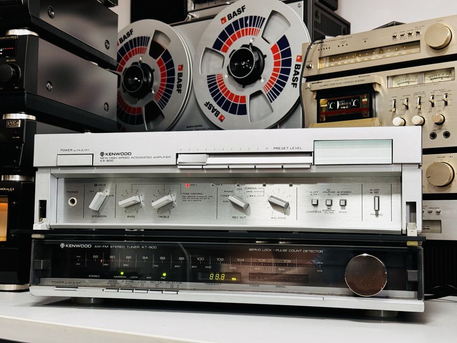 Amplificator de fidelitate KENWOOD KA-800,MM/MC,0.009%,anii 1980,Japan