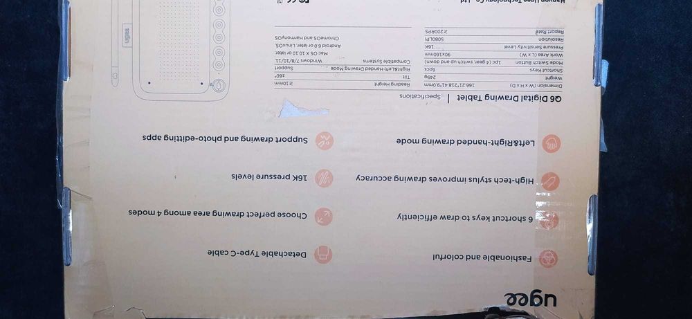 Tabletă Grafică Ugee Q6 – Creativitate