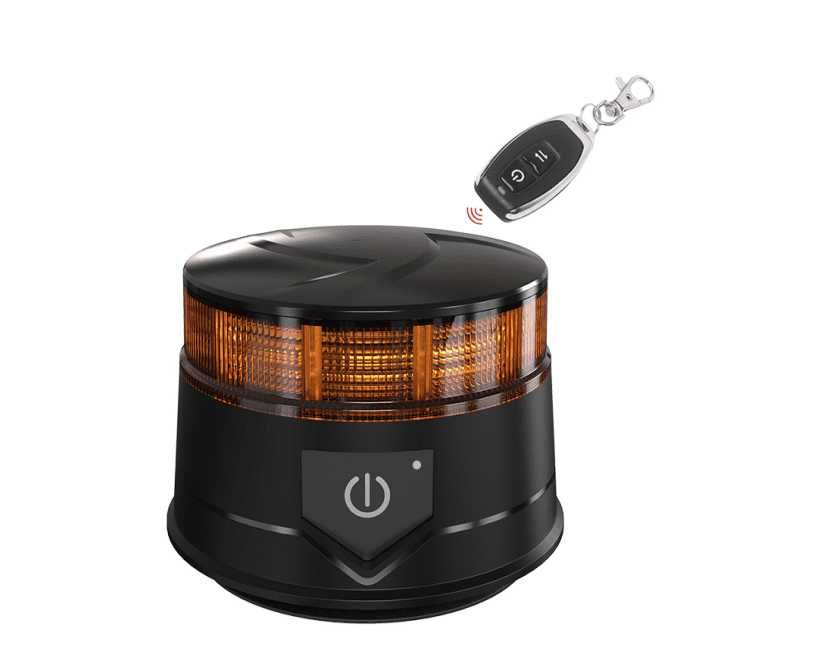 LED Сигнална лампа маяк с дистанционно 12V-24V 14W/24W – магнит, вендуза, E9 E-Mark блиц буркан