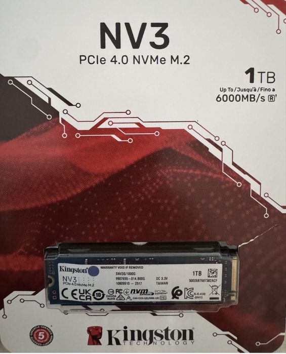 Kingston NV3 объемом 1 ТБ (модель SNV3S/1000G)