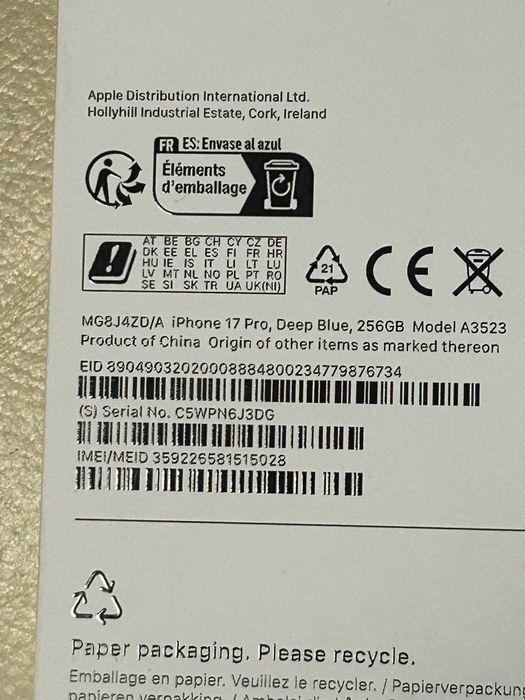 Iphone 17 pro 256гб