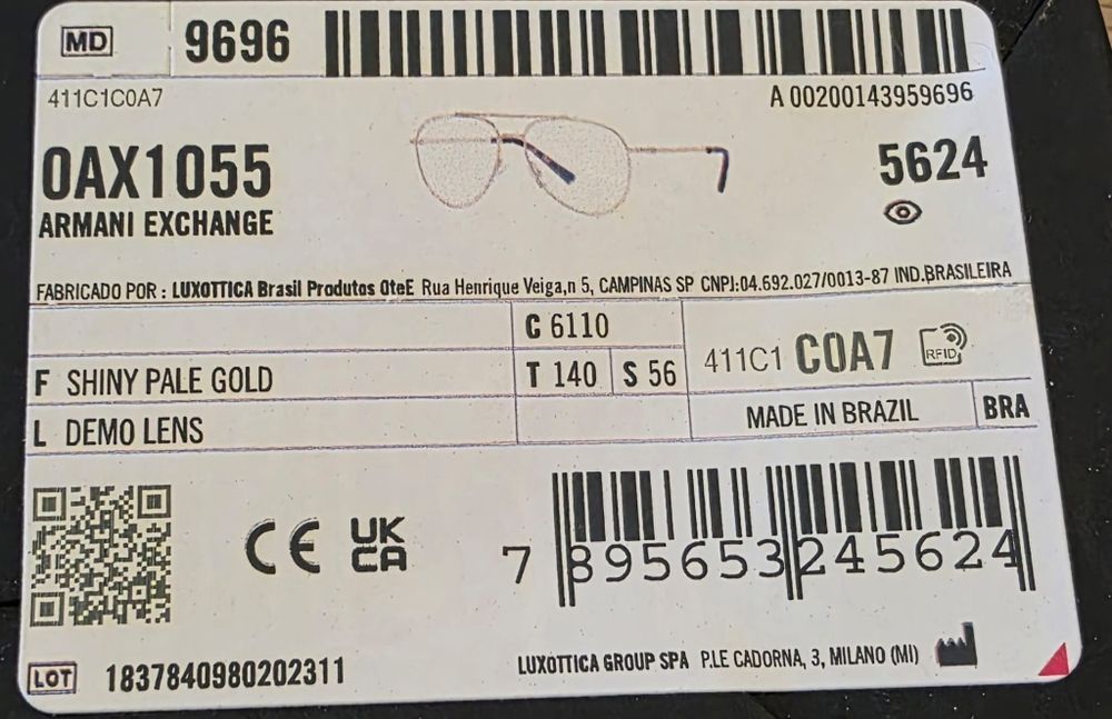 Ochelari de vedere Armani