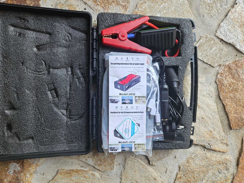 Стартер за кола, 1000A Peak 32000mAh Преносим стартер за кола 12V