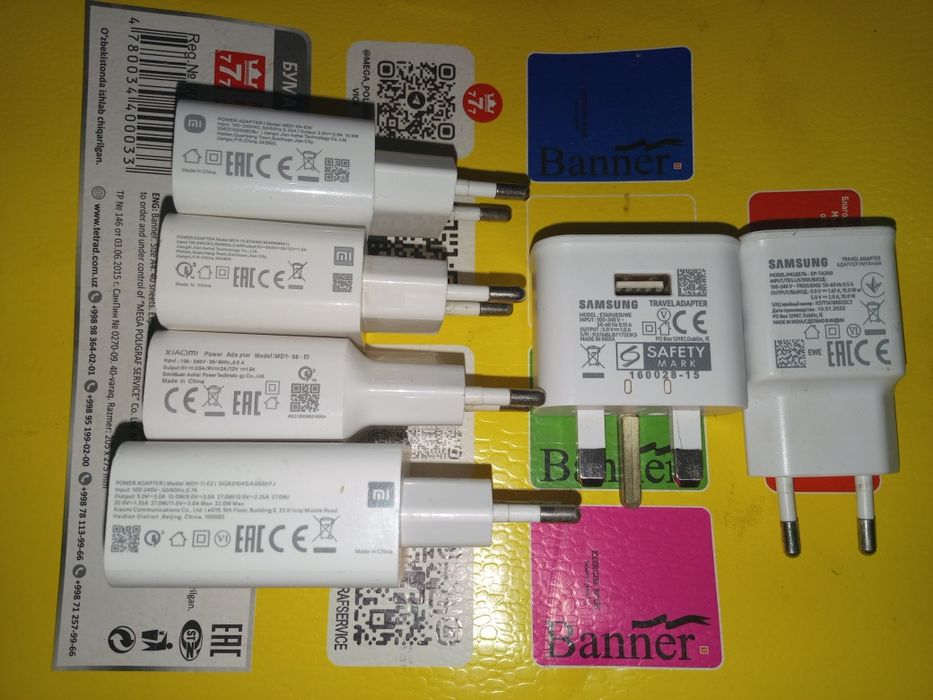 6 ta original zaryadkala Xiaomi va samsung