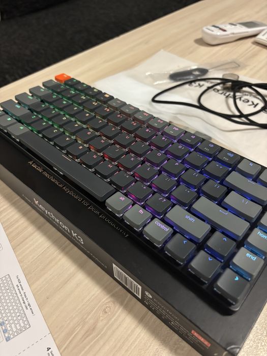 Механична клавиатура Keychron K3 V2 RGB Hot-swappable