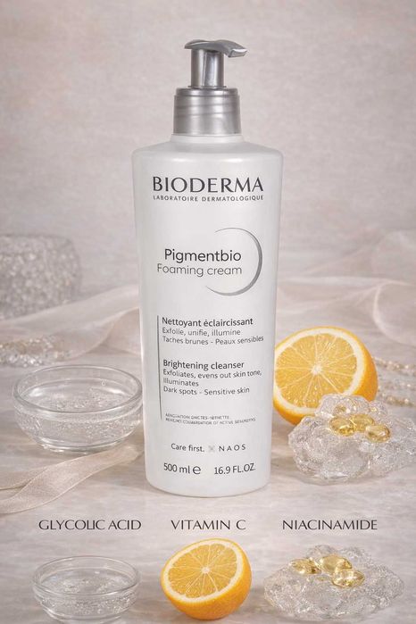 Bioderma Pigmentbio Foaming Cream, Dog‘larga Qarshi yuz yuvish kremi
