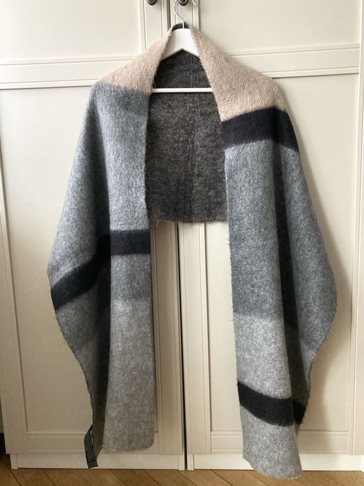 Eșarfa Zara groasa, 2 fețe, culori neutre