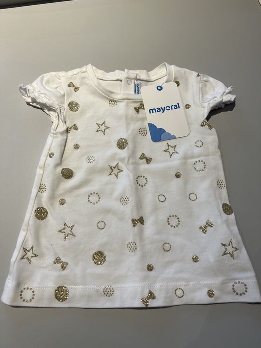 Mayoral-Блуза с къс ръкав и дребни щампи