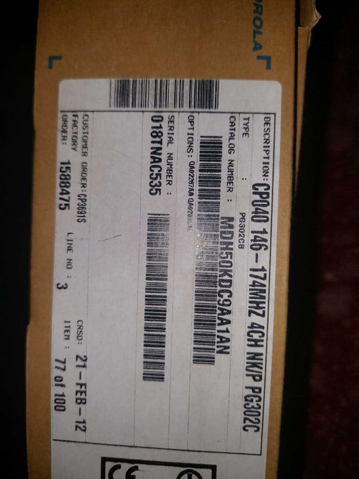 Statii radio portabile profesionale Motorola CP040 noi in cutie