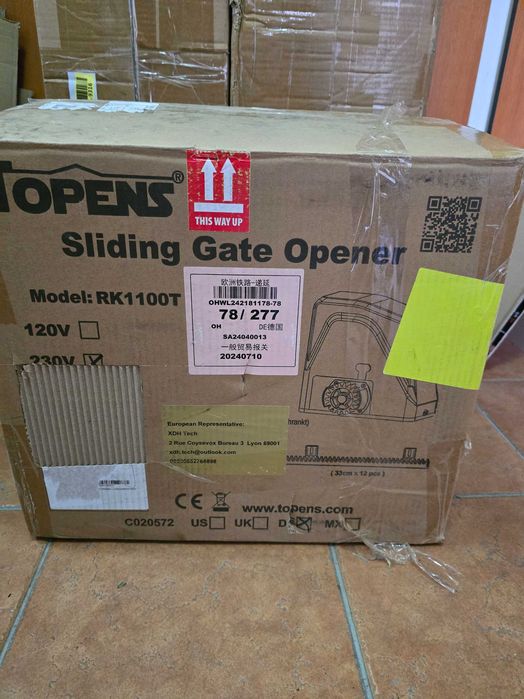 Deschizător de porți glisante TOPENS RK1100T de max 1300 kg și 12 m