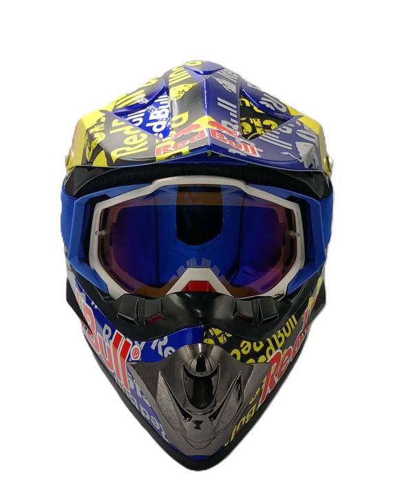 Каска Red Bull Крос Мотор/Скутер/Бъги/Вело/АТВ + очила -33150