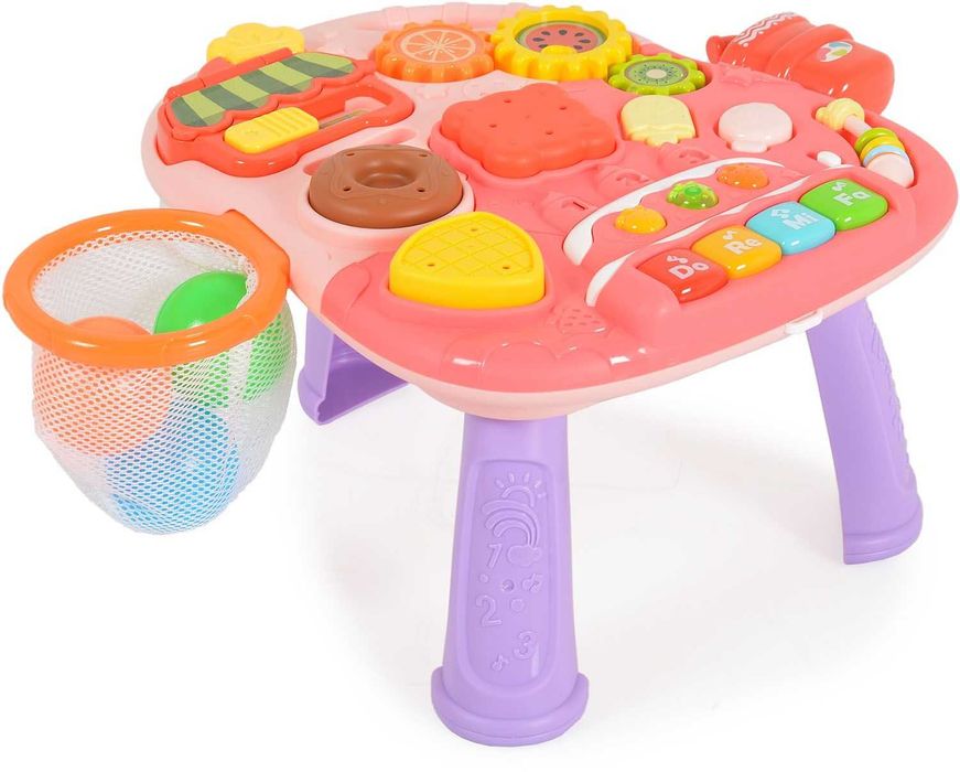 Играчка за прохождане - Проходилка 2 в 1 Moni Toys - Basket, Pink