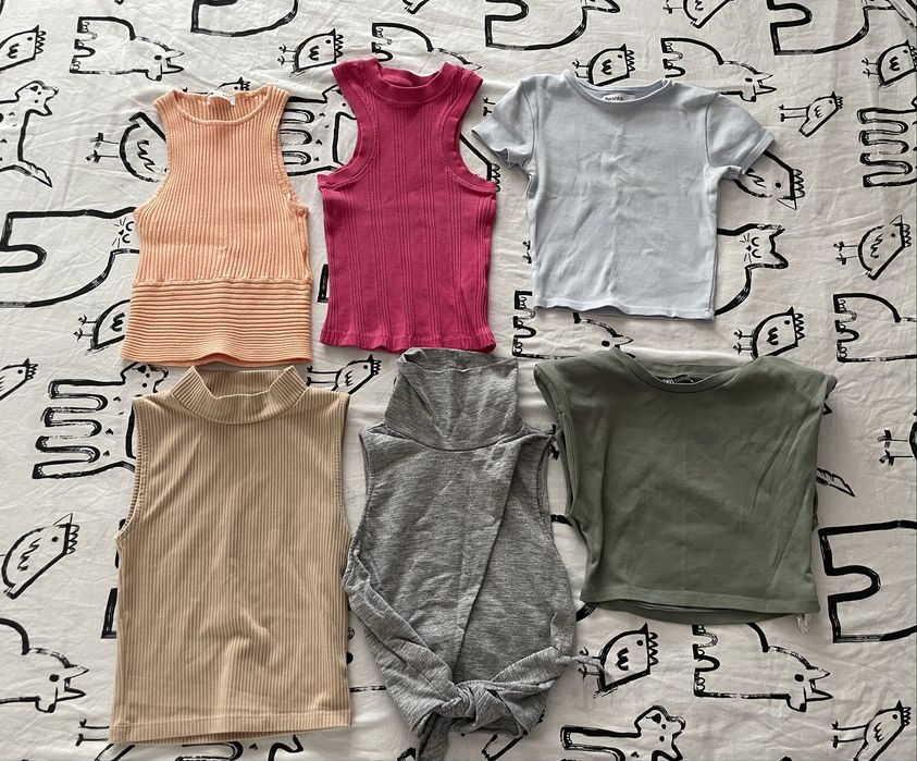 Лот от кроп топове в размери XXS/XS/S - продават се и поотделно