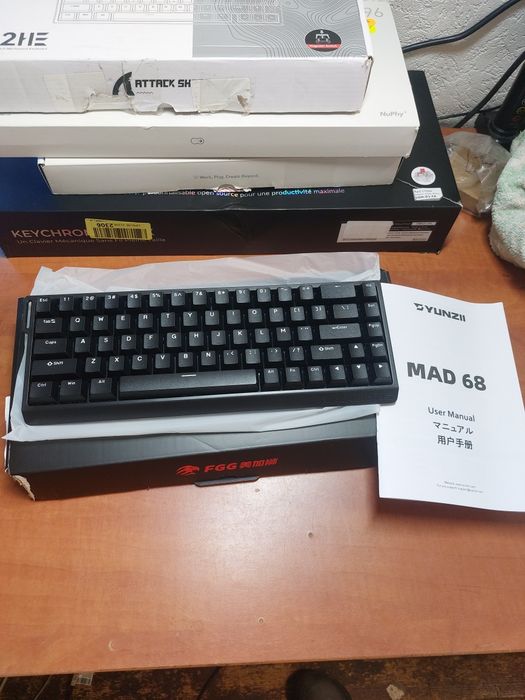 Okazie! Tastatura Esports cu switchuri magnetice ,rgb 68% layout ,neagra noua,Madlions MAD 68 HE,U.S int,pe fir.