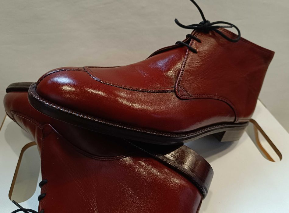 Ghete de lux 42.5 43 lucrate manual Dasthon Italy NOI piele naturala