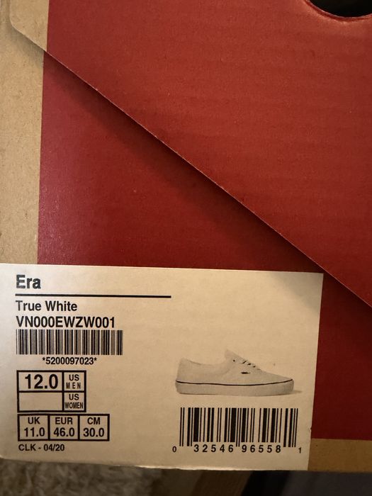 Vans Era true white