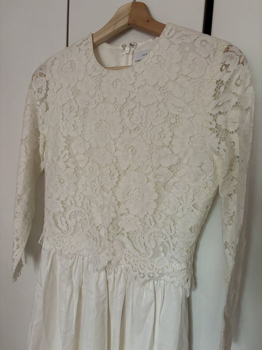 Rochie lungă Ivy & Oak, alb unt