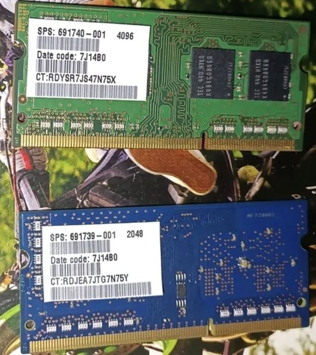 Ddr3l 1600mhz 4 gb va 2 gb  samsung, sk hynix