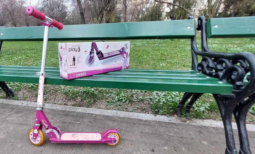 Oxelo Play 3 - scuter (trotineta) pentru copii (roz)