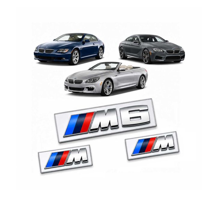 Embleme BMW M6 emblema spate M6 embleme aripi M stema sigla sticker inscriptii ornamemnte cifre litere auto accesorii bmw M