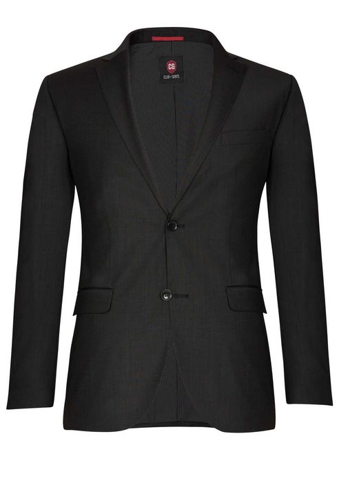 Sacou blazer slim 52 XL Club Of Gents lana super 110's respirabi negru